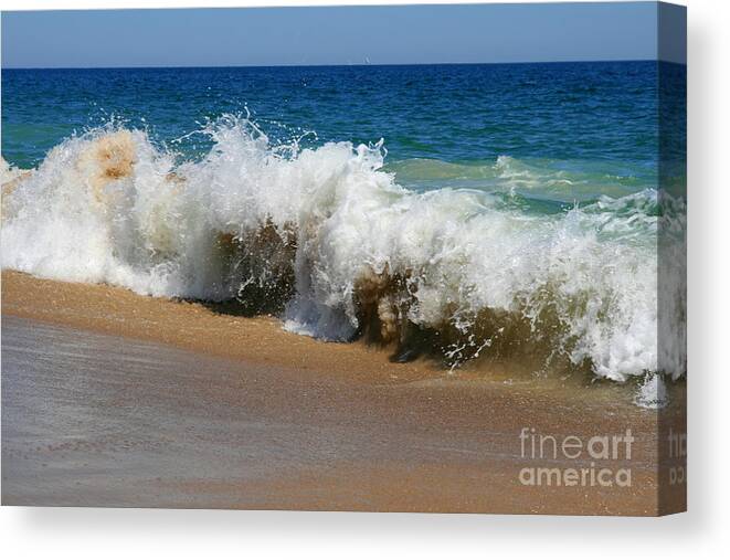 Ocean Seascape Canvas Print featuring the photograph Crashing Wave No. 2 by Neal Eslinger