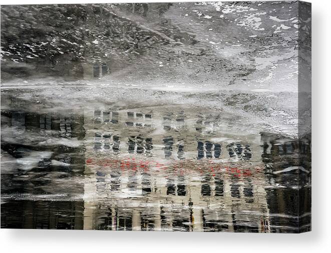 Ice Canvas Print featuring the photograph Cream City Cold by Scott Norris