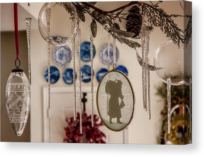 Christmas Canvas Print featuring the photograph Crystal and Glass by KG Thienemann