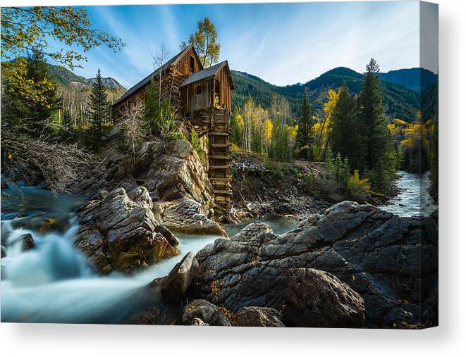 Marble Canvas Print featuring the photograph Crystal Mill by Chuck Jason