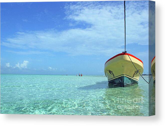 Sea Canvas Print featuring the photograph Crystalline Lagoon by Becqi Sherman