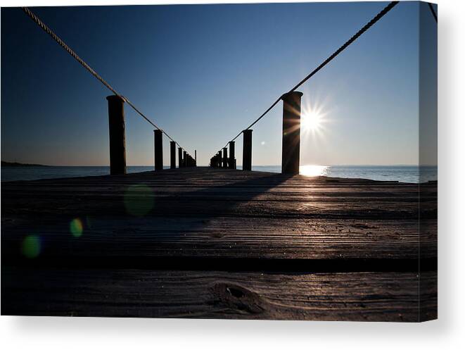 Currituck Sound Canvas Print featuring the photograph Currituck Sunset by David Sutton