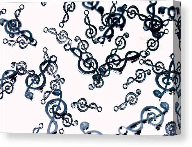 Abstract Canvas Print featuring the photograph Dance of the treble clef by Jorgo Photography