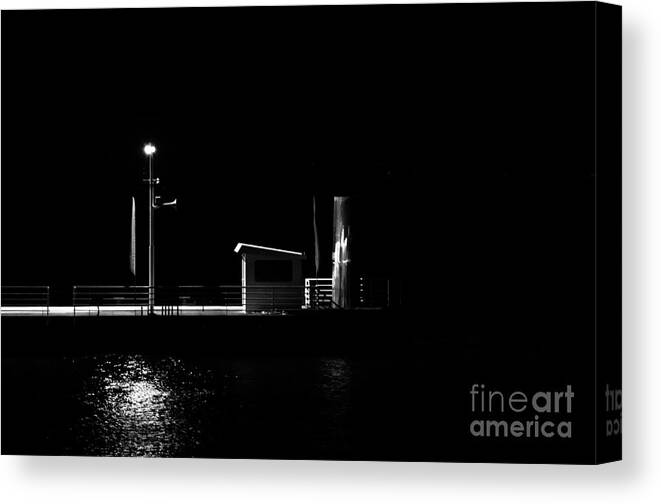 Alone Canvas Print featuring the photograph Dark Was the Night by Diego Muzzini