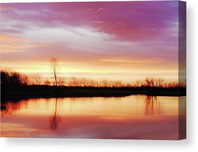 Scenic Canvas Print featuring the photograph Dawn at Hillside by Scott Cordell