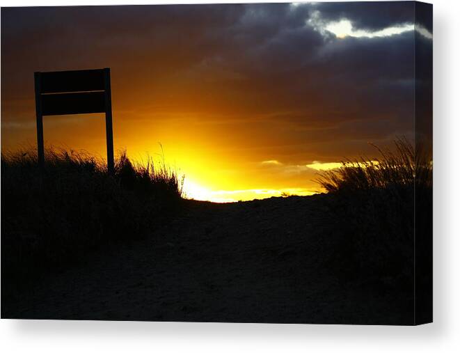 Sunset Canvas Print featuring the photograph Days End by Greg DeBeck
