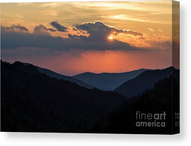 Great Canvas Print featuring the photograph Days End in the Smokies - D009928 by Daniel Dempster