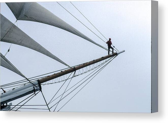 Tall Ships Canvas Print featuring the photograph Days gone by by David Shuler