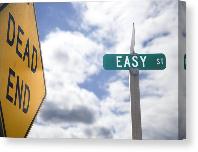 Americana Canvas Print featuring the photograph Dead End on Easy Street by Ed Book