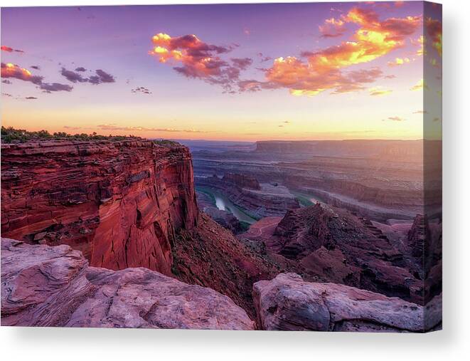 Utah Canvas Print featuring the photograph Dead Horse Point Sunset by Darren White