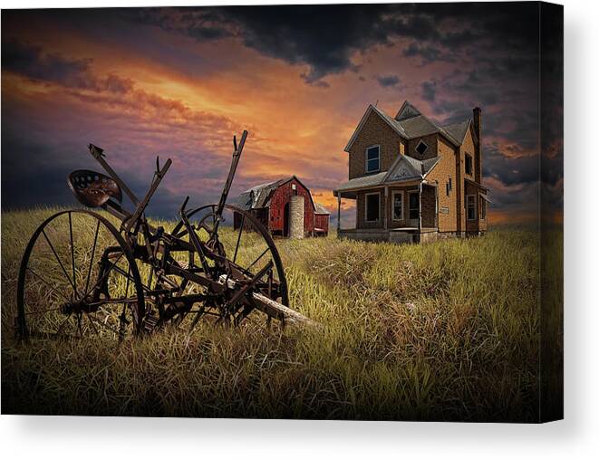 Farm Canvas Print featuring the photograph Decline of the Small Farm No.10 by Randall Nyhof