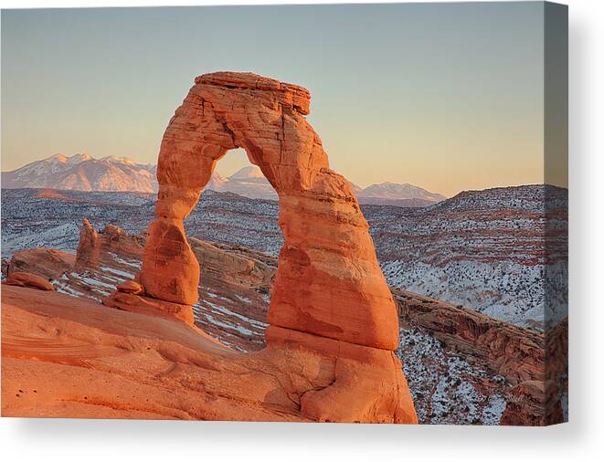 Nature Canvas Print featuring the photograph Delicate Arch by Gerry Sibell