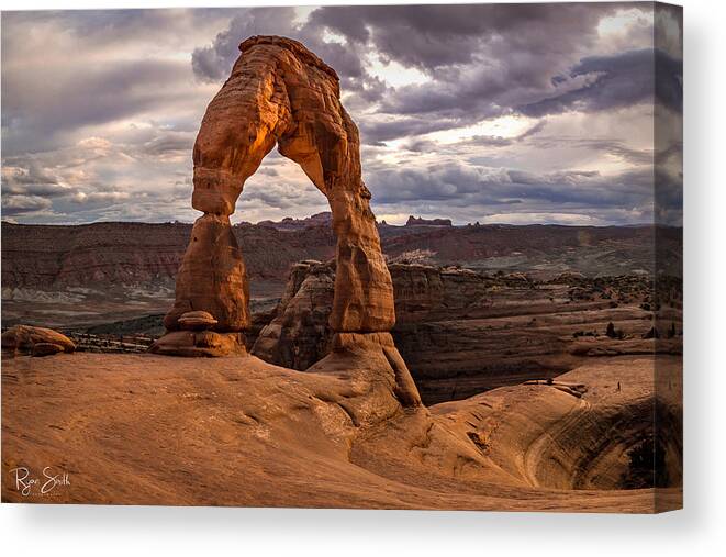 Arches Canvas Print featuring the photograph Delicate Glow Signature by Ryan Smith