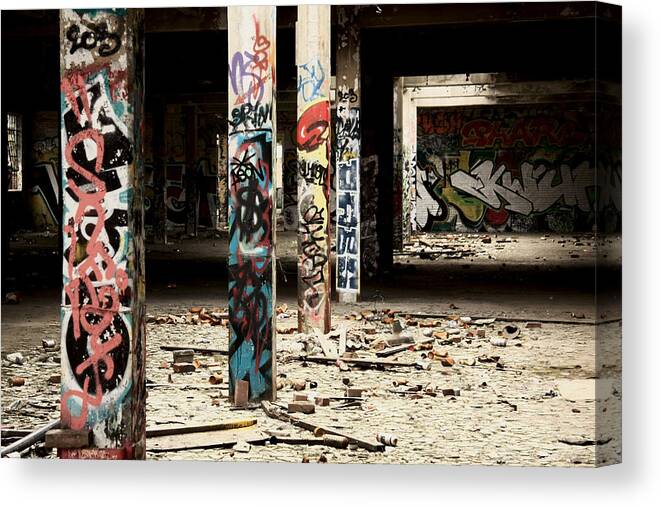 Graffiti Canvas Print featuring the photograph Depth by Kreddible Trout