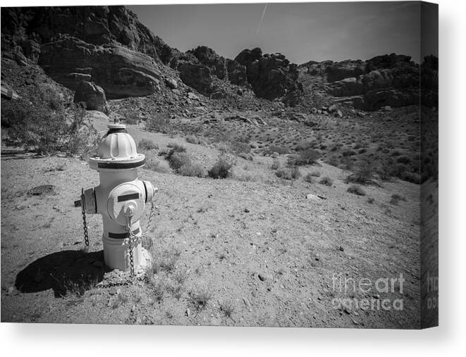 Photography Canvas Print featuring the photograph Desert Fire Hydrant by Daniel Knighton