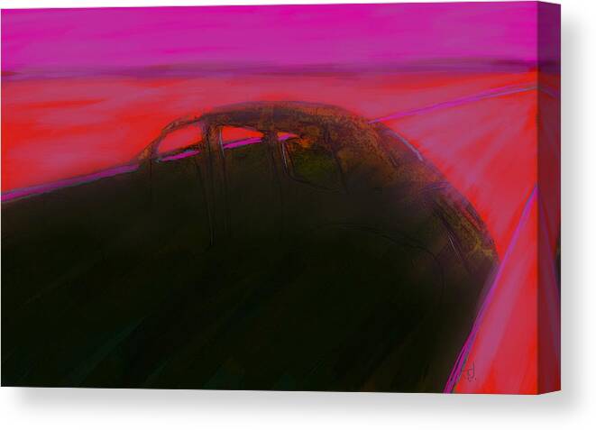 Car Canvas Print featuring the painting Desert Relic by Jim Vance