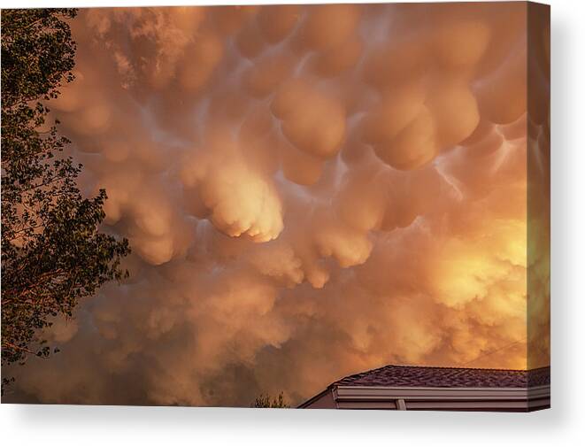 Weather Canvas Print featuring the photograph Dimmit Storm Mammatus by Scott Cordell