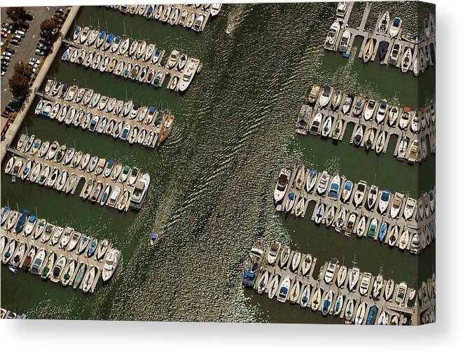 Marina Canvas Print featuring the photograph Dingy Ride by David Shuler