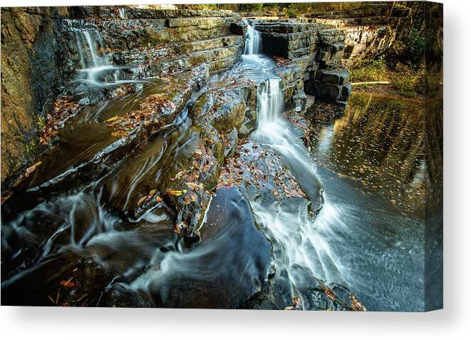 Landscape Canvas Print featuring the photograph Dismal Creek Falls #2 by Joe Shrader