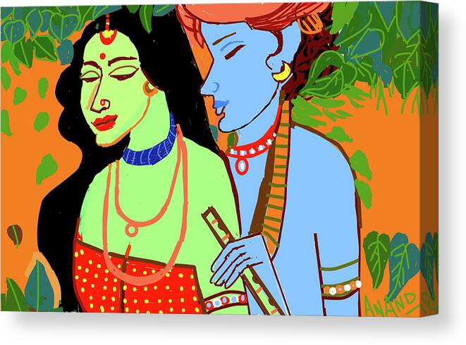 Divine Love Canvas Print featuring the digital art Divine Love by Anand Swaroop Manchiraju