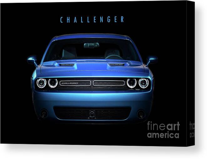 Dodge Canvas Print featuring the digital art Dodge Challenger by Airpower Art