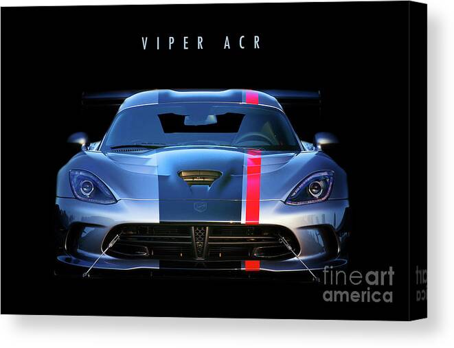 Dodge Canvas Print featuring the digital art Dodge Viper ACR by Airpower Art