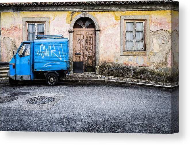 Street Canvas Print featuring the photograph Door No 1 by Marco Oliveira