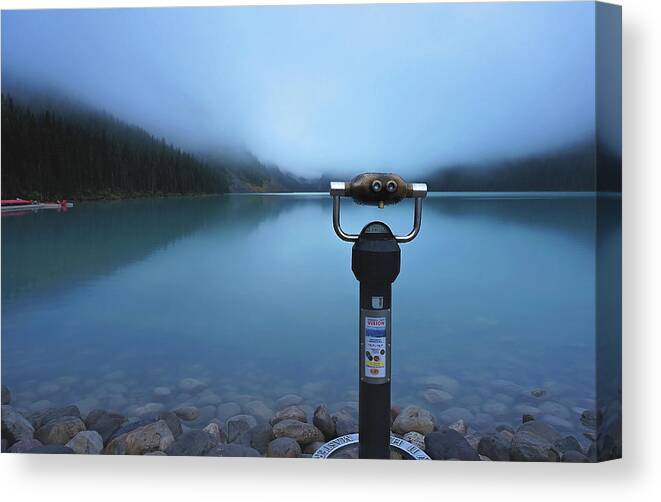 Lake Canvas Print featuring the photograph Double Vision by Deborah Penland