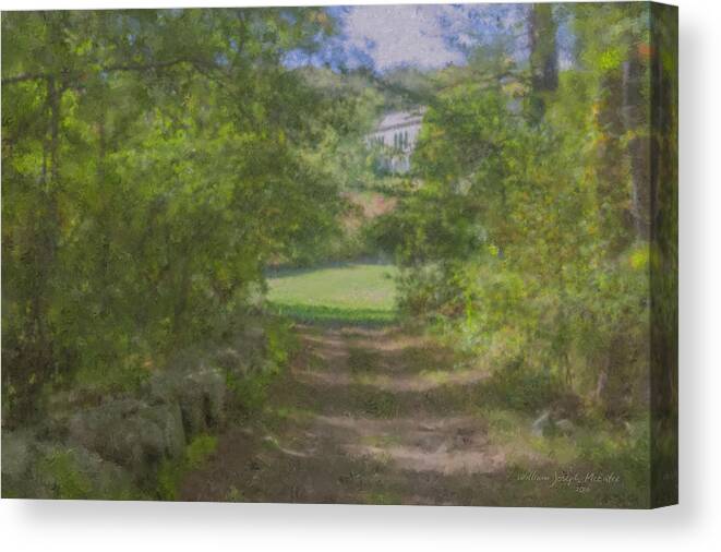 Mansion Canvas Print featuring the painting Down from the Mansion by Bill McEntee