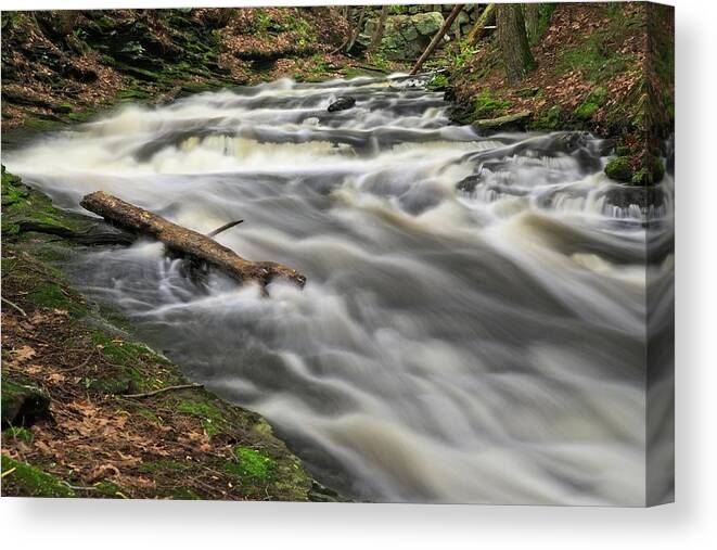 Waterfall Canvas Print featuring the photograph Down The Throat by Allan Van Gasbeck