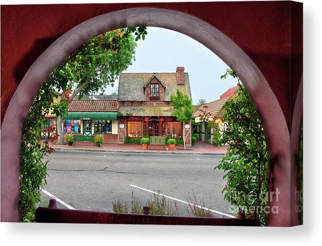 Downtown Canvas Print featuring the photograph Downtown Solvang by Eddie Yerkish