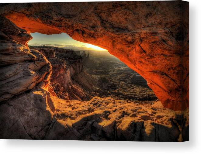 Mesa Arch Canvas Print featuring the photograph Dragon's Eye by Ryan Smith