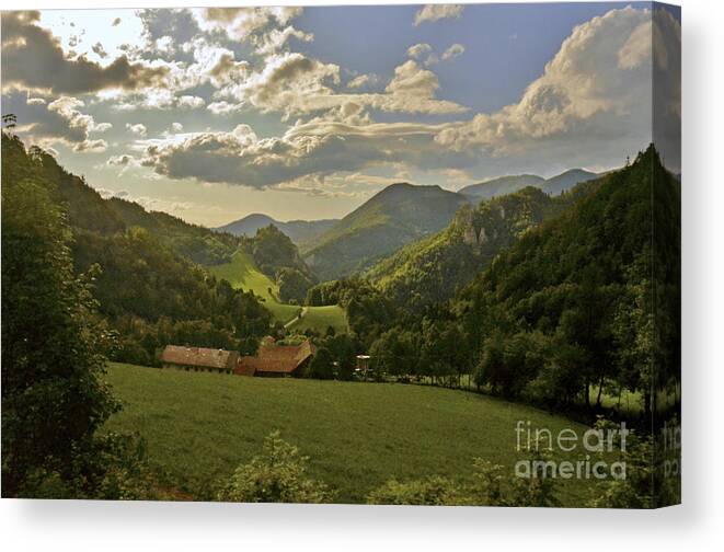 Austria Canvas Print featuring the photograph Driving by by Elaine Berger