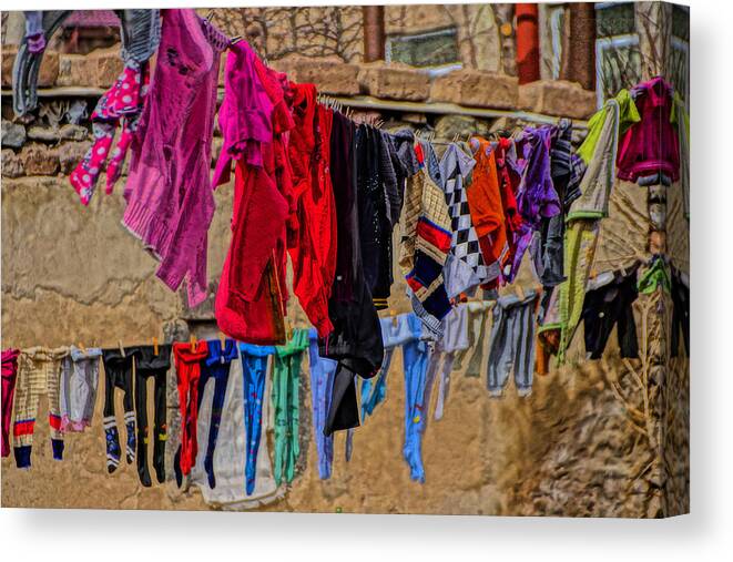 Armenia Canvas Print featuring the photograph Drying Armenian Laundry by Dennis Cox