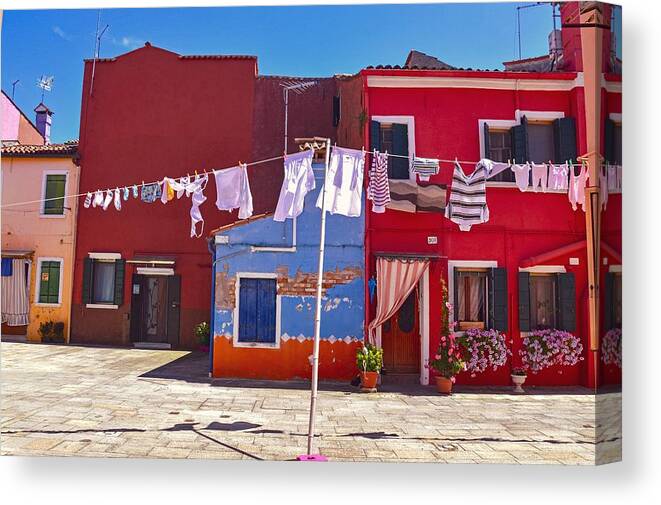 Burano Canvas Print featuring the photograph Drying Time by Shannon Kelly