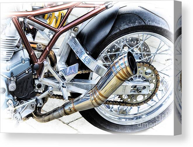Ducati Canvas Print featuring the photograph Ducati Power by Tim Gainey