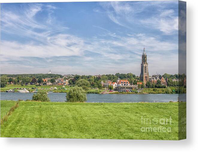 Architecture Canvas Print featuring the photograph Dutch village near the Rhine by Patricia Hofmeester