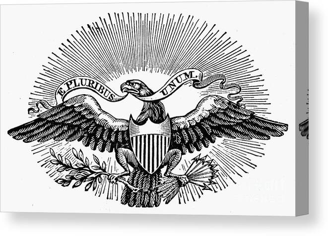 19th Century Canvas Print featuring the photograph EAGLE, 19th CENTURY by Granger