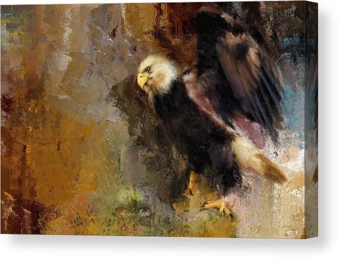 Jai Johnson Canvas Print featuring the painting Eagle Dance by Jai Johnson