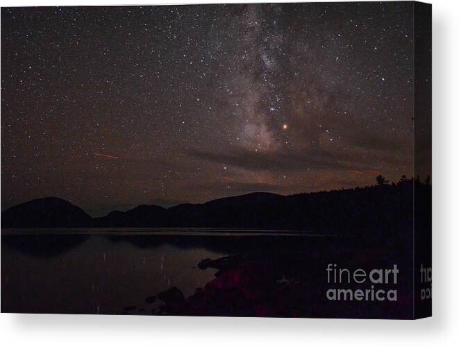 Lake Canvas Print featuring the photograph Eagle Lake at night by Barry Bohn