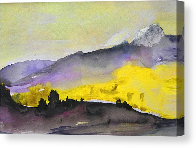 Watercolour Canvas Print featuring the painting Early Morning 08 by Miki De Goodaboom