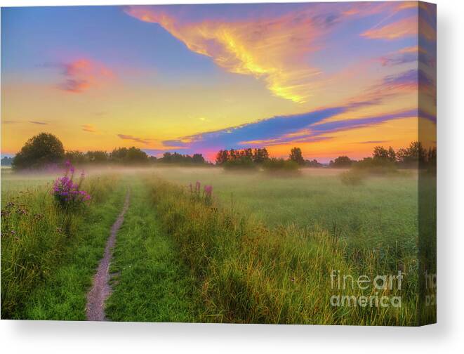 Atmosphere Canvas Print featuring the photograph Early morning 4 by Veikko Suikkanen