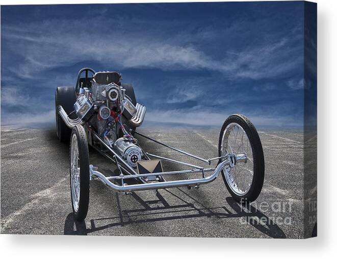 Auto Canvas Print featuring the photograph Early Top Fuel Dragster I by Dave Koontz