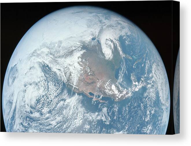 Apollo 11 Canvas Print featuring the photograph Earth Rise by Peter Chilelli