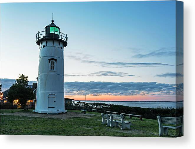 East Canvas Print featuring the photograph East Chop Lighthouse Vineyard Haven MA CaorCof by Toby McGuire
