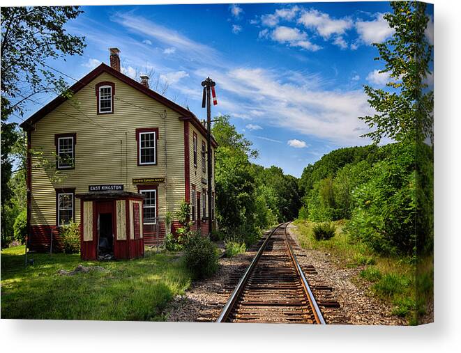 Nature Canvas Print featuring the photograph East Kingston Station by Tricia Marchlik