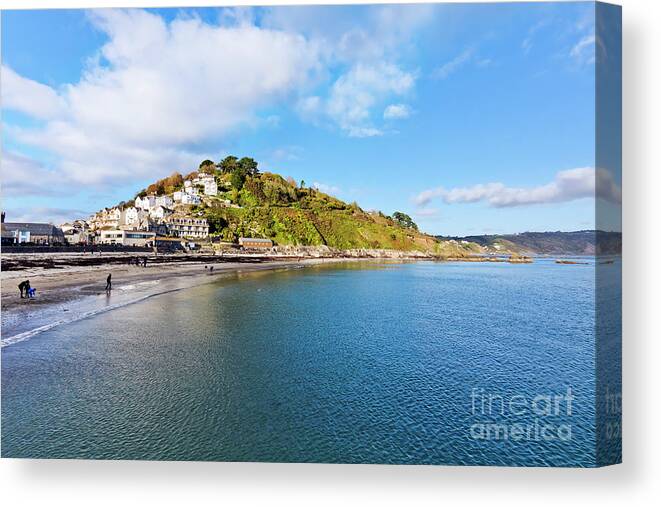 East Looe Canvas Print featuring the photograph East Looe From Banjo Pier by Terri Waters