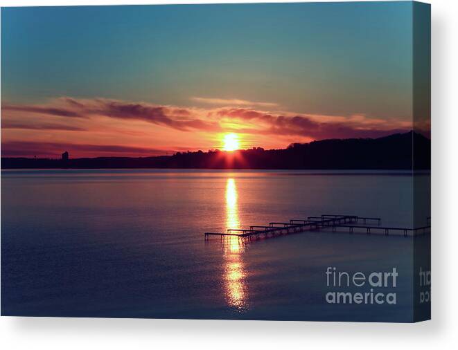 Edge Of Red Dawn Canvas Print featuring the photograph Edge of Red Dawn by Rachel Cohen