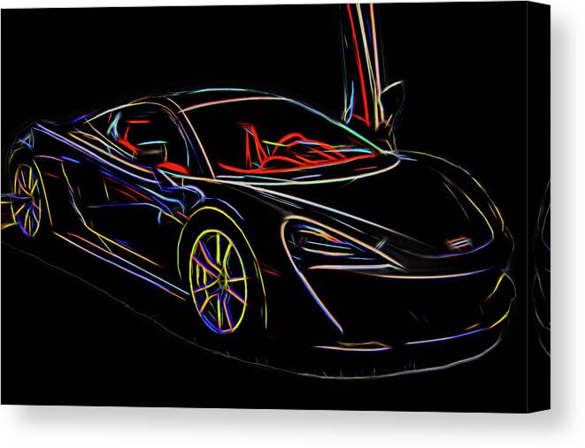 Car Canvas Print featuring the photograph Electric Supercar by Artful Imagery