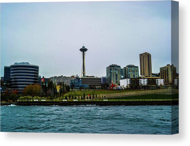 Seattle Canvas Print featuring the photograph Emerald City by D Justin Johns